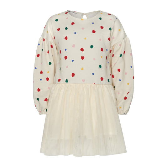 52B.T6504_PRINTED # Παιδικό Μακρυμάνικο Φόρεμα Hearts of The World