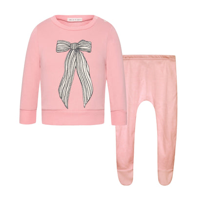 52B.T6555_PINK # Βρεφικό Σετ με Κολάν Bowland Pink