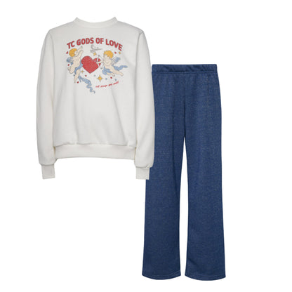 52B.T6606_WASHEDBLUE # Παιδικό Σετ με Φούτερ Sparkling Sky