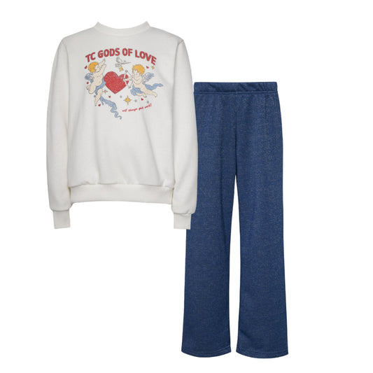 52B.T6606_WASHEDBLUE # Παιδικό Σετ με Φούτερ Sparkling Sky