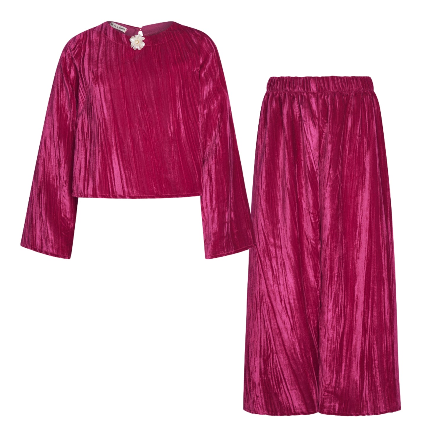 52B.T6657_FUCHSIA # Kids Set Velvet Crash 