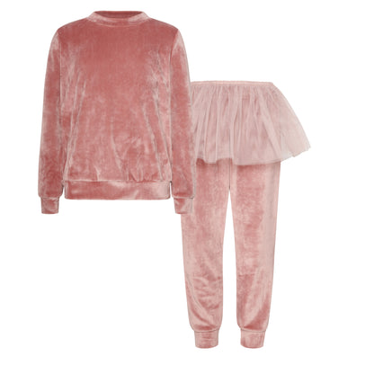 52B.T6699_PINK # Παιδικό Βελούδινο Σετ με Tutu Romantic