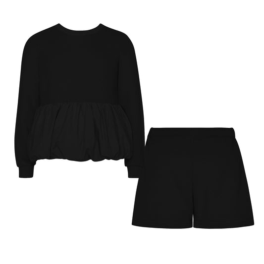 52B.T6725_BLACK # Παιδικό Σετ με Σορτς Black