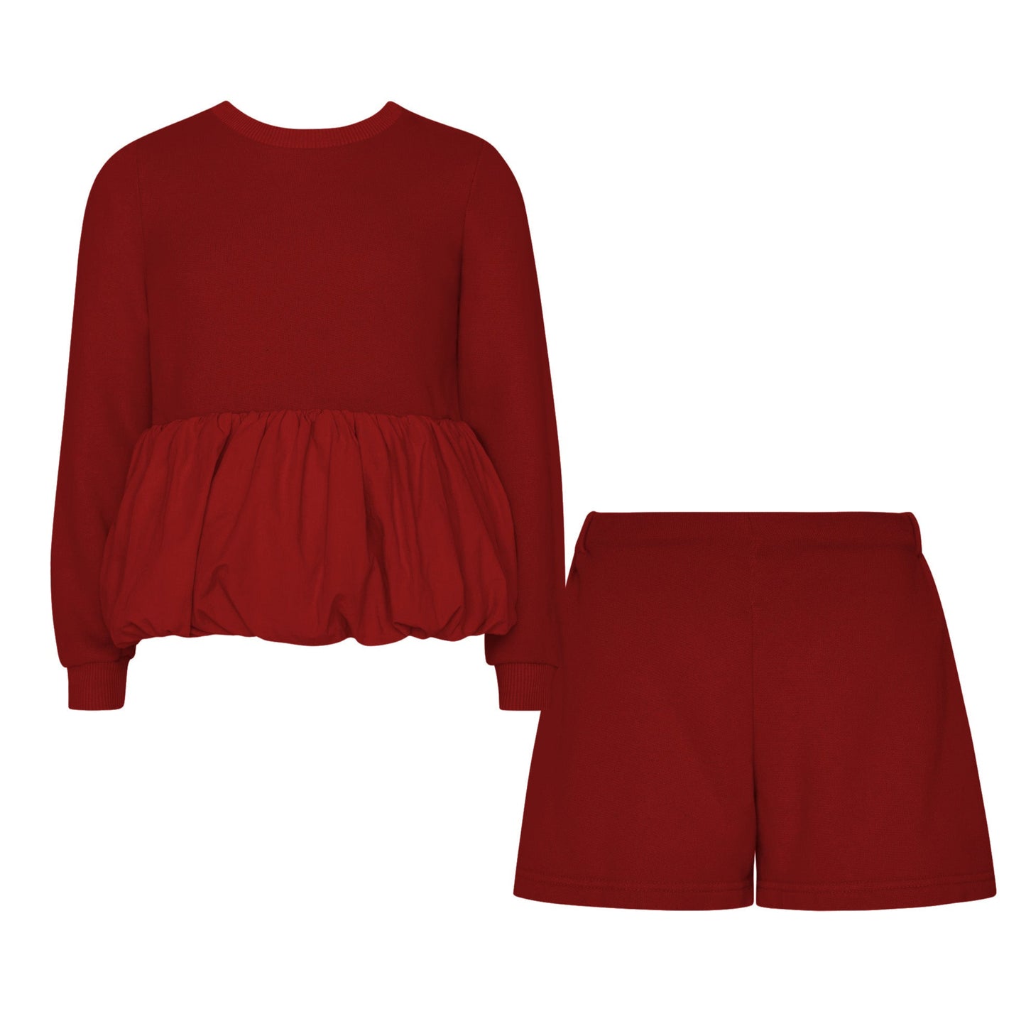 52B.T6725_BURGUNDY # Παιδικό Σετ με Σορτς Burgundy