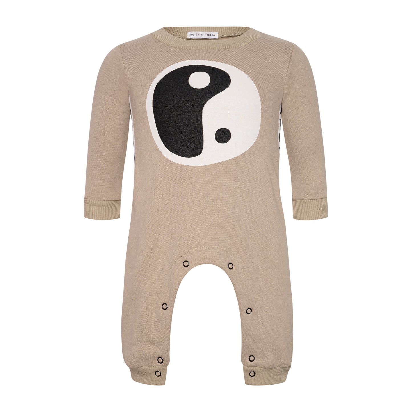 52B.T6898_BEIGE # Βρεφικό Μακρυμάνικο Φορμάκι Ying Yang