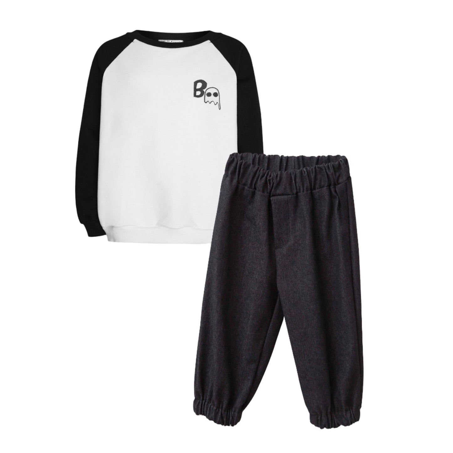 52B.T6906_BLACK # Βρεφικό Σετ με Τζιν Παντελόνι Ghost