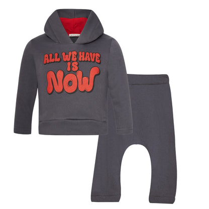 52B.T6926_DARKGREY # Βρεφικό Σετ με Φούτερ Γκρι