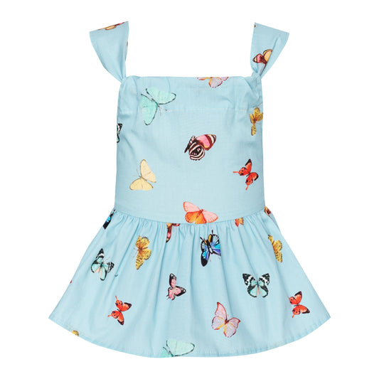 62A.T7106 # Βρεφικό Αμάνικο Φόρεμα Butterfly Sky Ciel