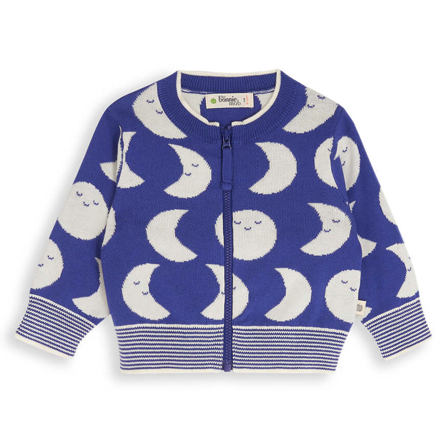Βρεφική Πλεκτή Ζακέτα Moon Blue