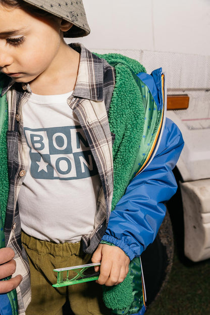 Παιδικό Πουκάμισο Καρό Εκρού