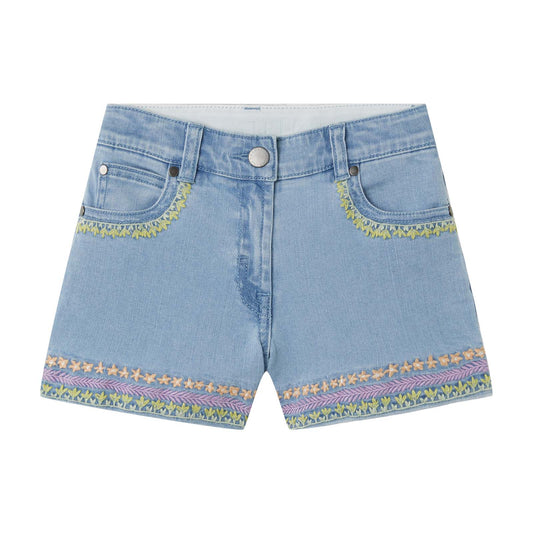 Παιδικό Denim Σορτς με Κεντήματα