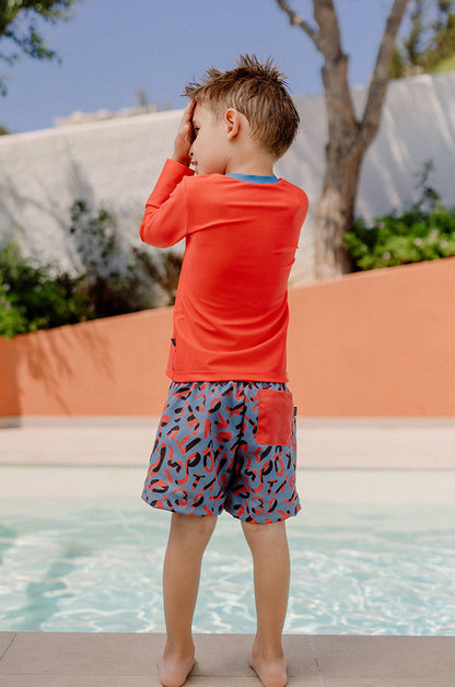 Παιδική Μπλούζα Προστασίας από τον Ήλιο Alexandros Red Blue