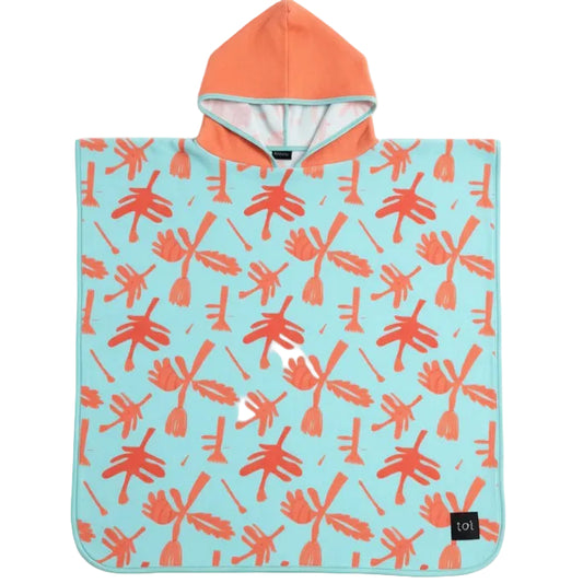 62A.TT413-182 # Kids Beach Poncho Mint Bloom