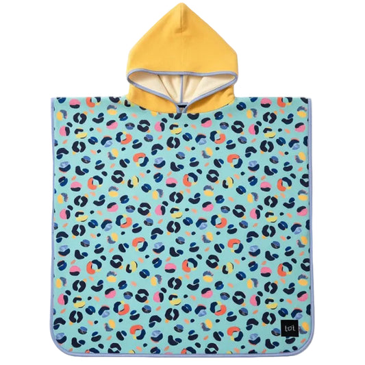 62A.TT413-189 # Kids Beach Poncho Green Leopard