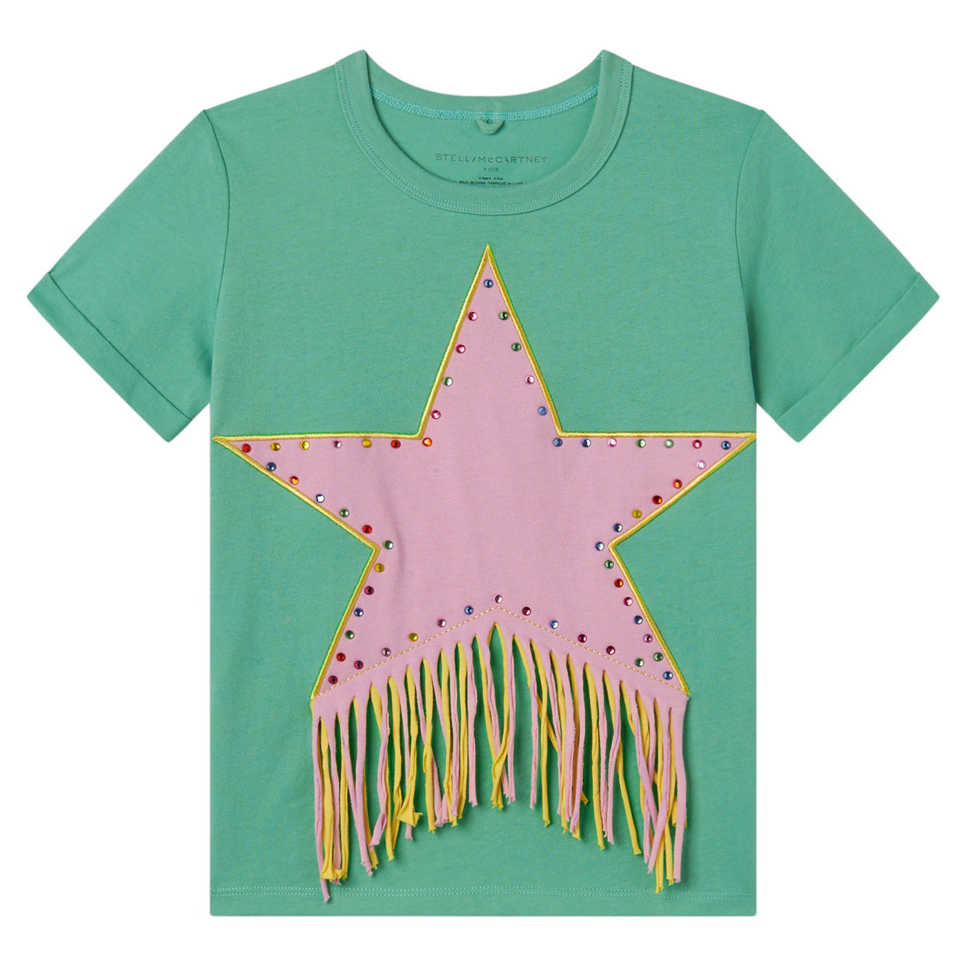 Παιδική Μπλούζα T-Shirt Fringed Star Verde Aqua