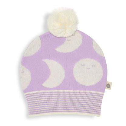 Βρεφικό Σκουφί με Αυτάκια Moon Lilac