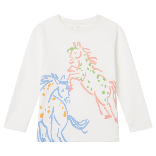 42B.TV8E10-Z0434_101 # Παιδική Μακρυμάνικη Μπλούζα T-Shirt Horses