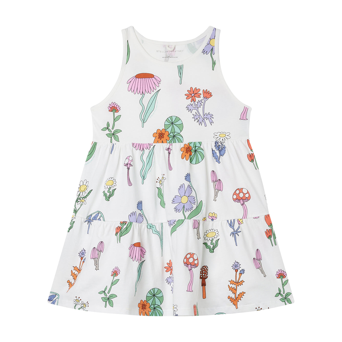 52A.TW1A02_Z2582_101MC # Παιδικό Αμάνικο Φόρεμα Woodland White