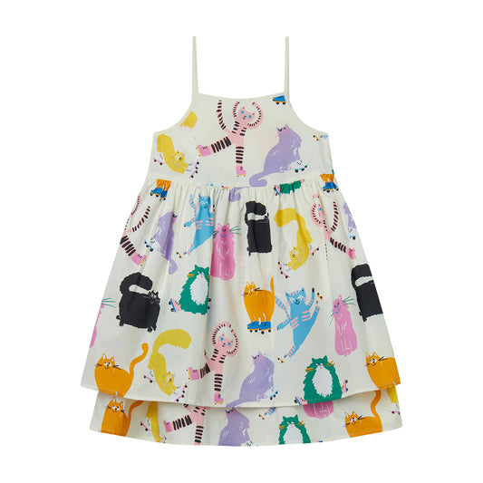 52A.TW1C42_Z2544_188MC # Kids Sleeveless Dress Cats