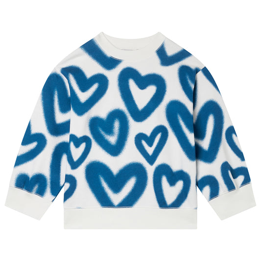 52A.TW4C10_Z2528_101BL # Kids Sweatshirt Spray Heart
