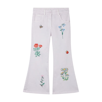 52A.TW6D00_Z0156_517 # Children's Pants with Flowers Embroidery