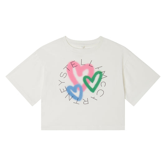 52A.TW8C61_Z0434_101 # Παιδική Μπλούζα Crop Spray Hearts