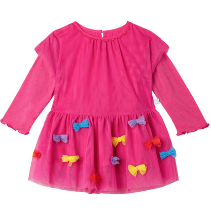 52B.TX1100_Z1119_543 # Βρεφικό Τούλινο Φόρεμα Colorful Bows