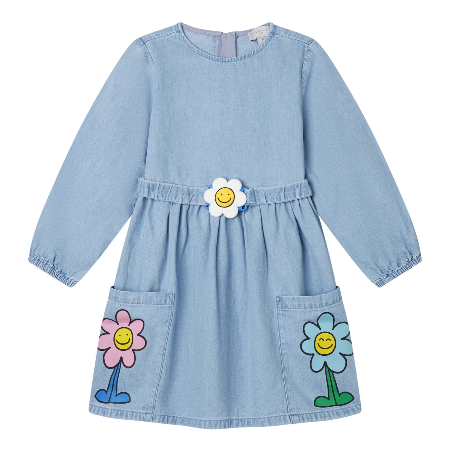 52B.TX1A70_Z0522_606 # Kids Denim Dress Happy Flowers