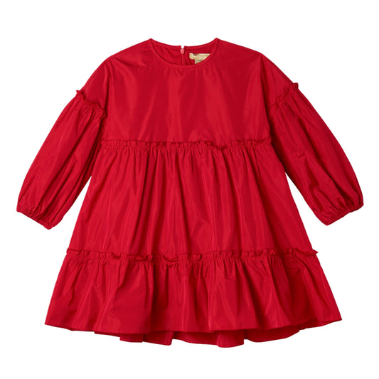 52B.TX1E10_S0183_410 # Παιδικό Μακρυμάνικο Φόρεμα Total Red