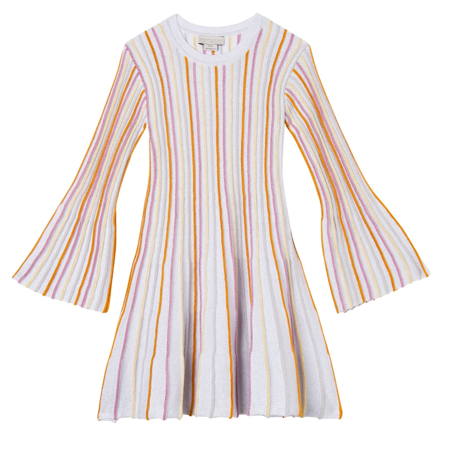 52B.TX1E70_Z3394_999 # Kids Knitted Dress Striped Orange Purple