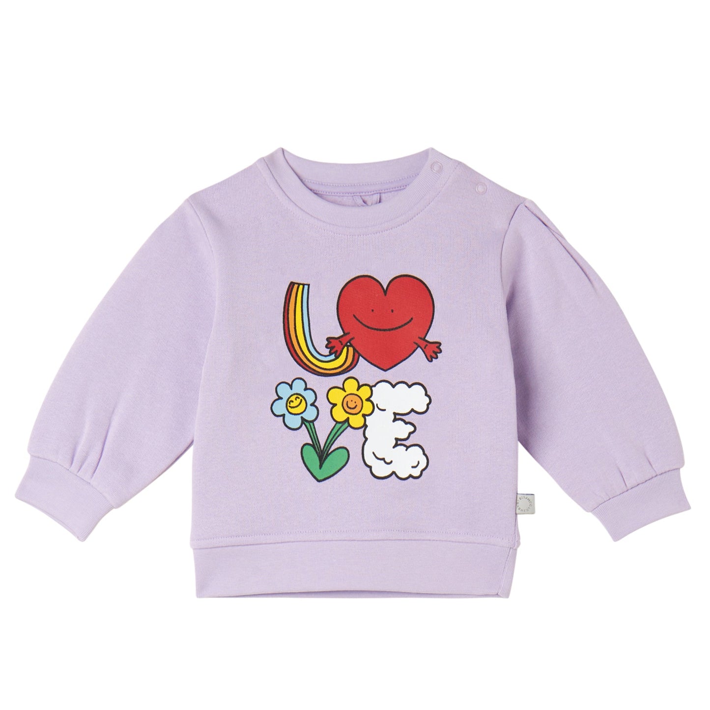 52B.TX4020_Z0453_522 # Βρεφική Μπλούζα Φούτερ Love