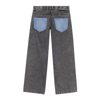 52B.TX6R10_Z0746_961 # Παιδικό Τζιν Παντελόνι Blue Patches