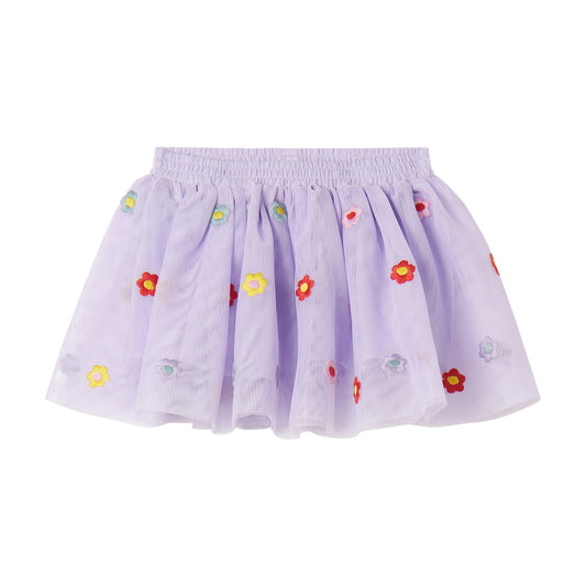 52B.TX7001_Z3217_522EM # Βρεφική Τούλινη Φούστα Flowers Lilac