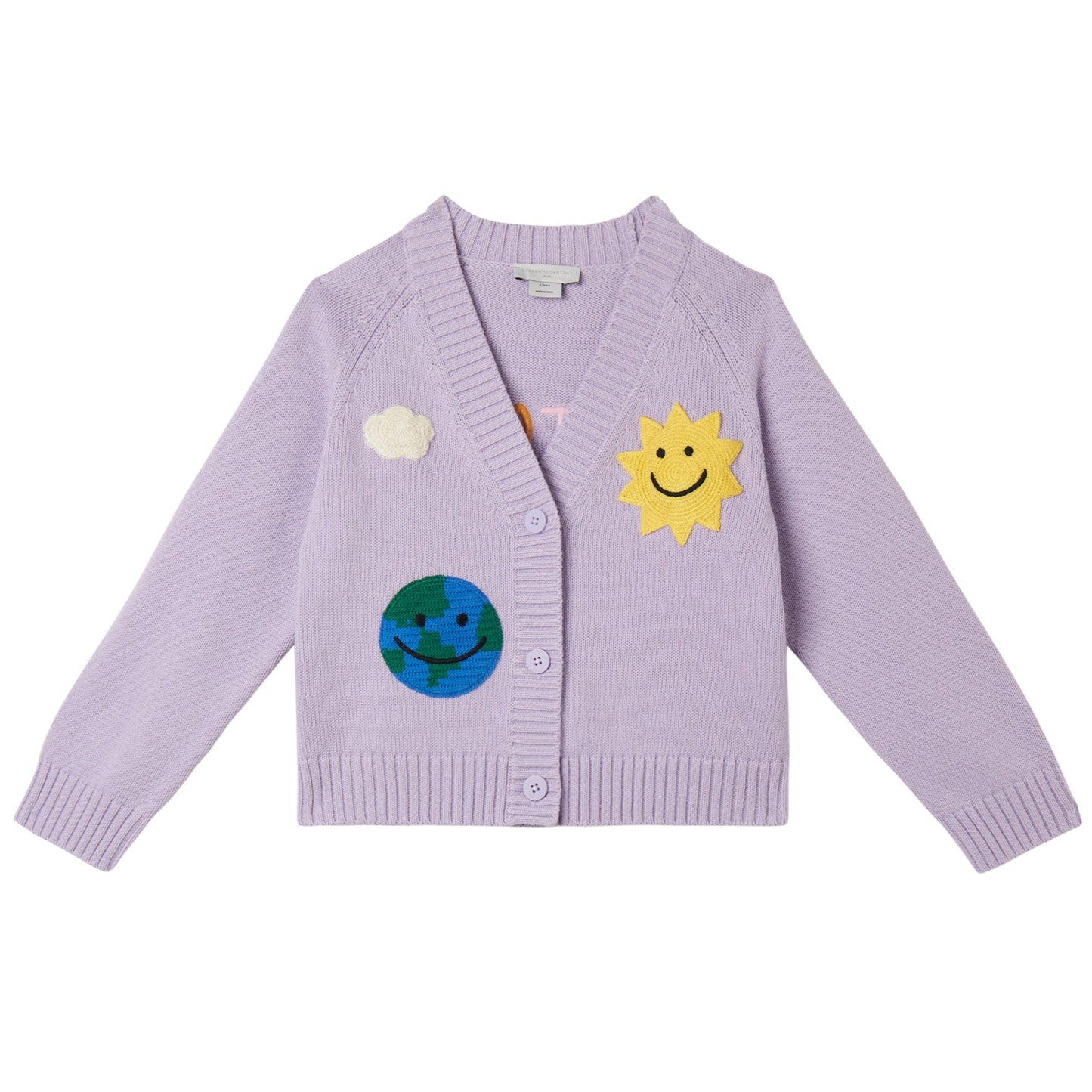 52B.TX9A10_Z1528_522 # Παιδική Πλεκτή Ζακέτα Earthy Friends Lilac