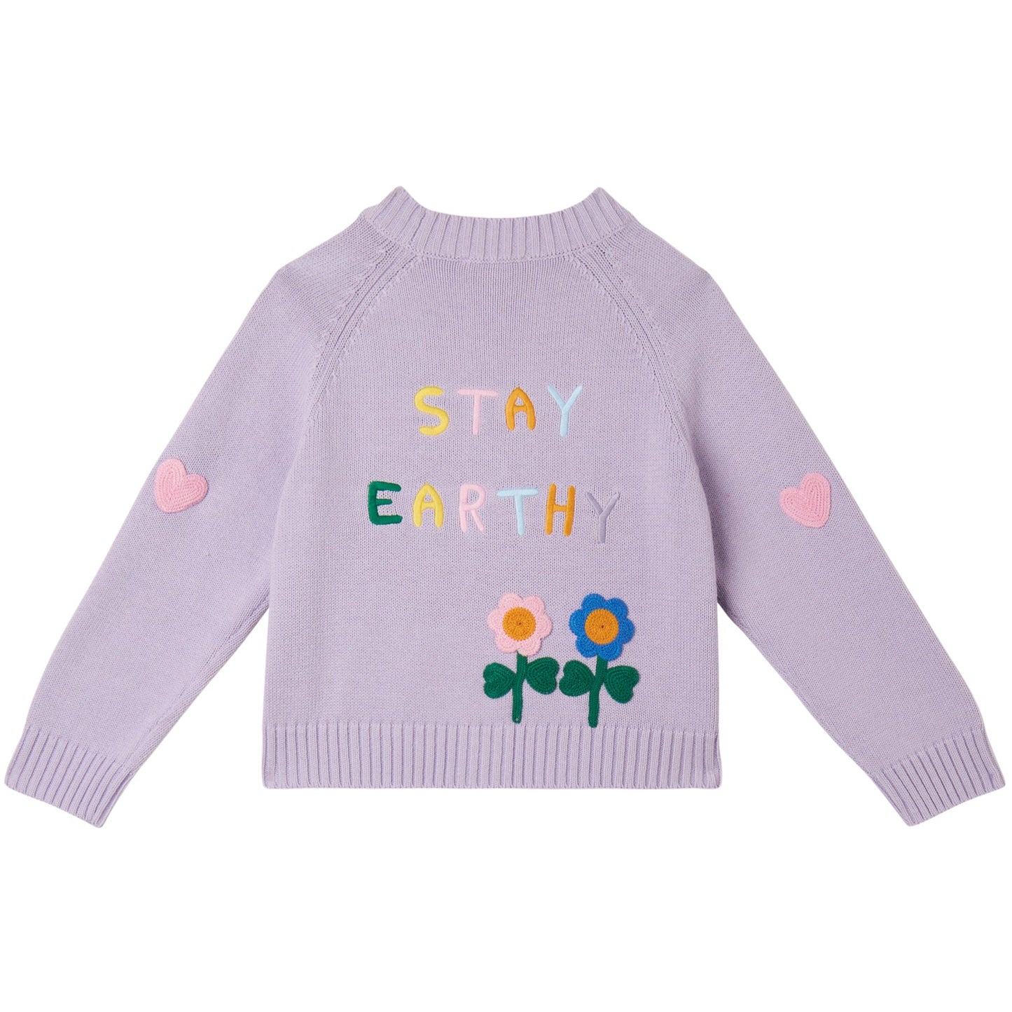 52B.TX9A10_Z1528_522 # Παιδική Πλεκτή Ζακέτα Earthy Friends Lilac