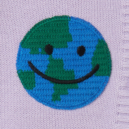 52B.TX9A10_Z1528_522 # Παιδική Πλεκτή Ζακέτα Earthy Friends Lilac