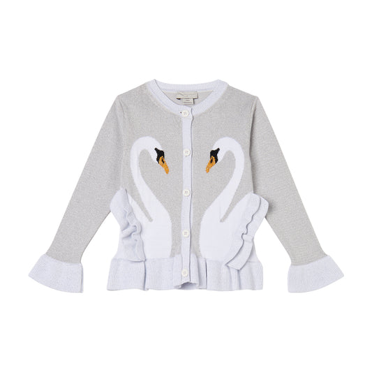 52B.TX9B40_Z3393_925 # Παιδική Πλεκτή Ζακέτα Swans