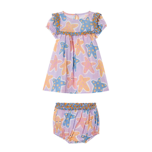 62A.TY1071_Z3603_539MC # Βρεφικό Κοντομάνικο Φόρεμα Starfish