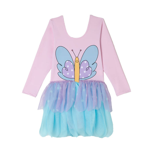 62A.TY1A40_Z0157_51R # Παιδικό Μακρυμάνικο Φόρεμα-Κορμάκι Tulle Butterfly