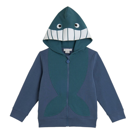 62A.TY4P90_Z3409_61B # Kids Zipped Hoodie Whale