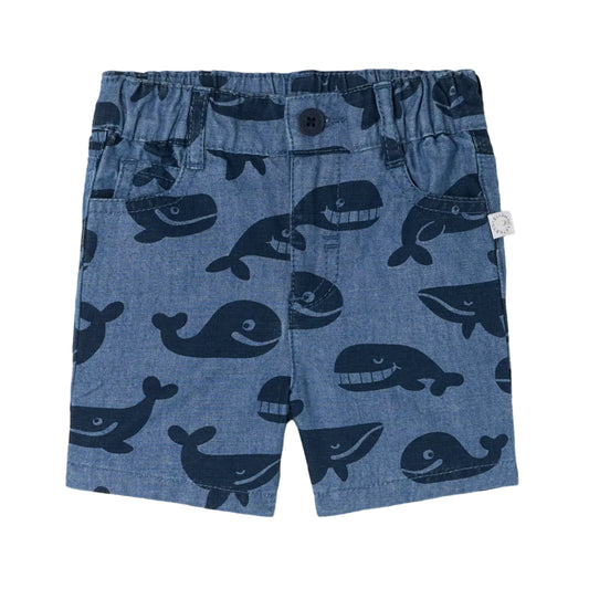 62A.TY6579_Z3621_606BL # Βρεφικό Σορτς Blue Whales