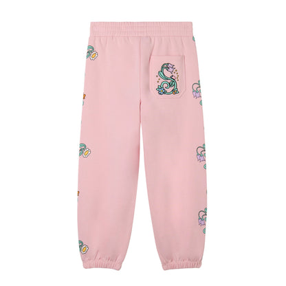 62A.TY6A60_Z3409_51R # Παιδικό Παντελόνι Φόρμας Flowers Pink