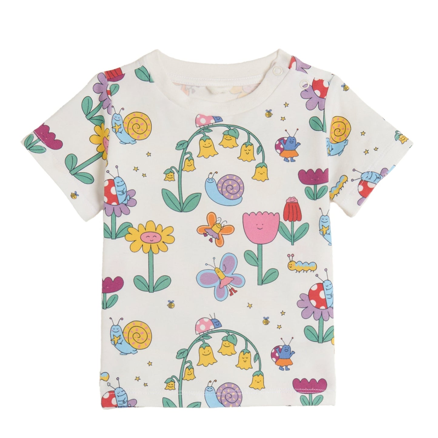 62A.TY8001_Z3574_101MC # Βρεφική Κοντομάνικη Μπλούζα T-Shirt Happy Nature