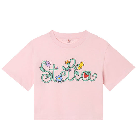 62A.TY8A31_Z0434_51R # Παιδική Μπλούζα T-Shirt Flowers Pink