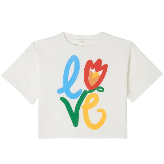 62A.TY8B21_Z0434_101 # Παιδική Κοντομάνικη Μπλούζα T-Shirt Love Tulip
