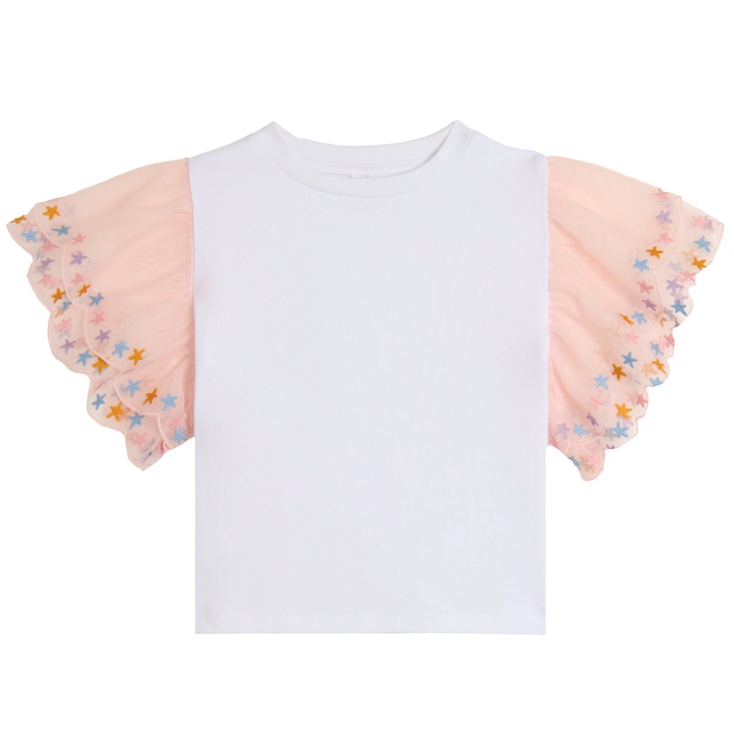 62A.TY8D11_Z0434_100 # Παιδική Μπλούζα με Τούλινα Μανίκια Stars