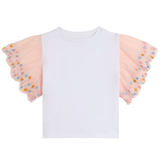 62A.TY8D11_Z0434_100 # Παιδική Μπλούζα με Τούλινα Μανίκια Stars