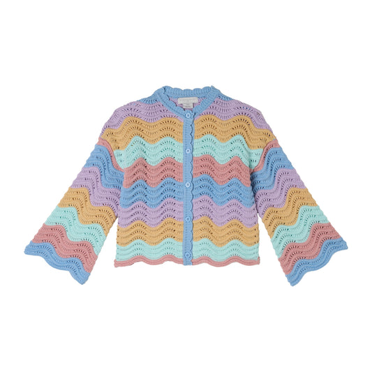 62A.TY9B10_Z2922_999 # Παιδική Πλεκτή Ζακέτα Rainbow