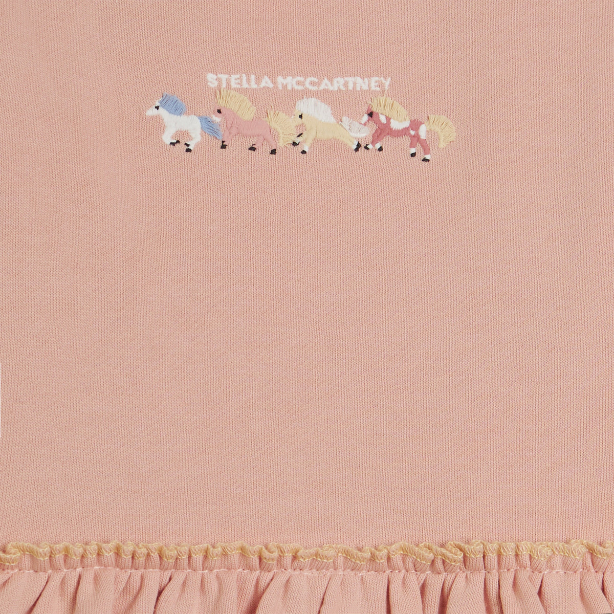 Baby Sweatshirt Dress Pink Horses