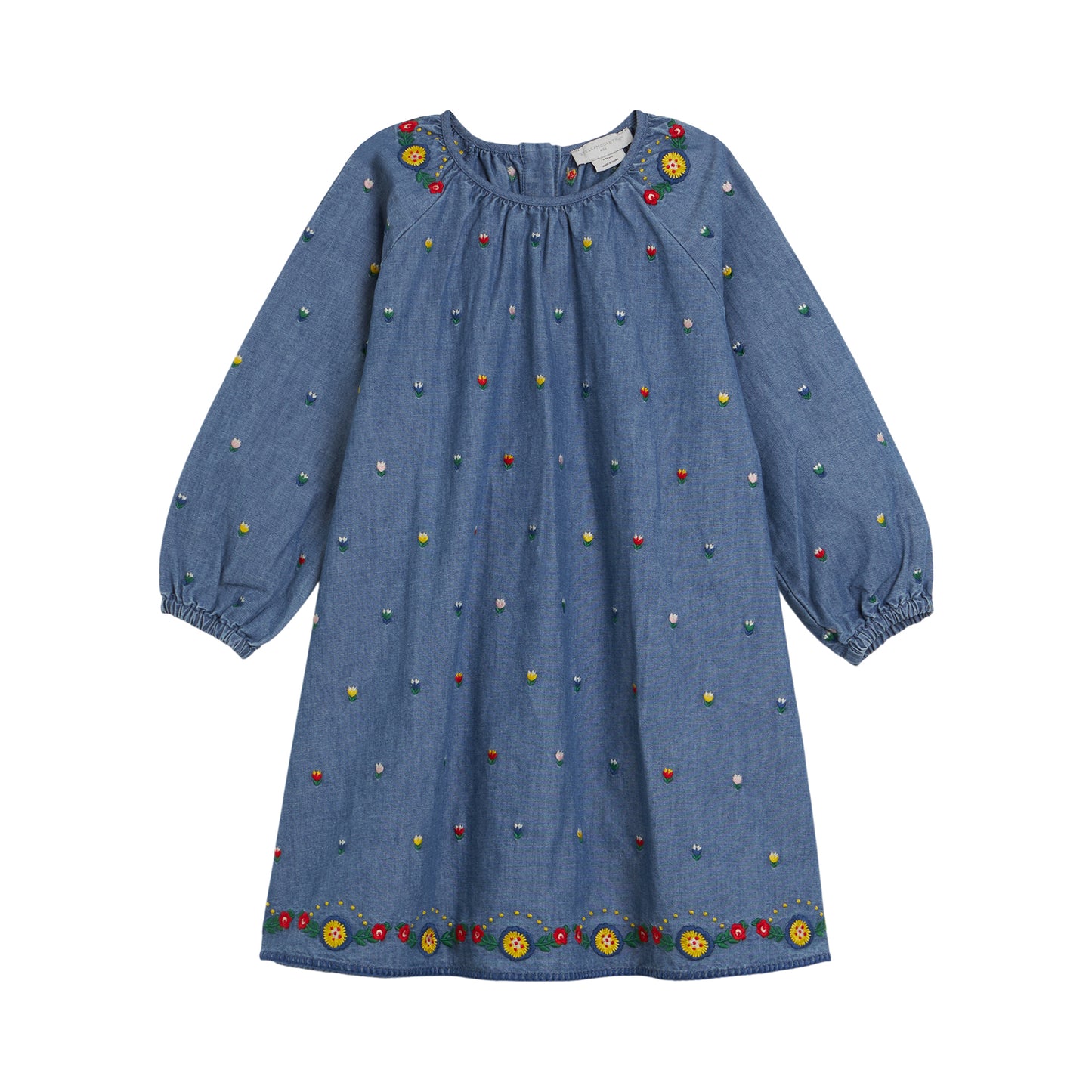 62B.TZ1A50_Z3892_606EM # Kids Long Sleeved Chambray Dress Mini Tulips